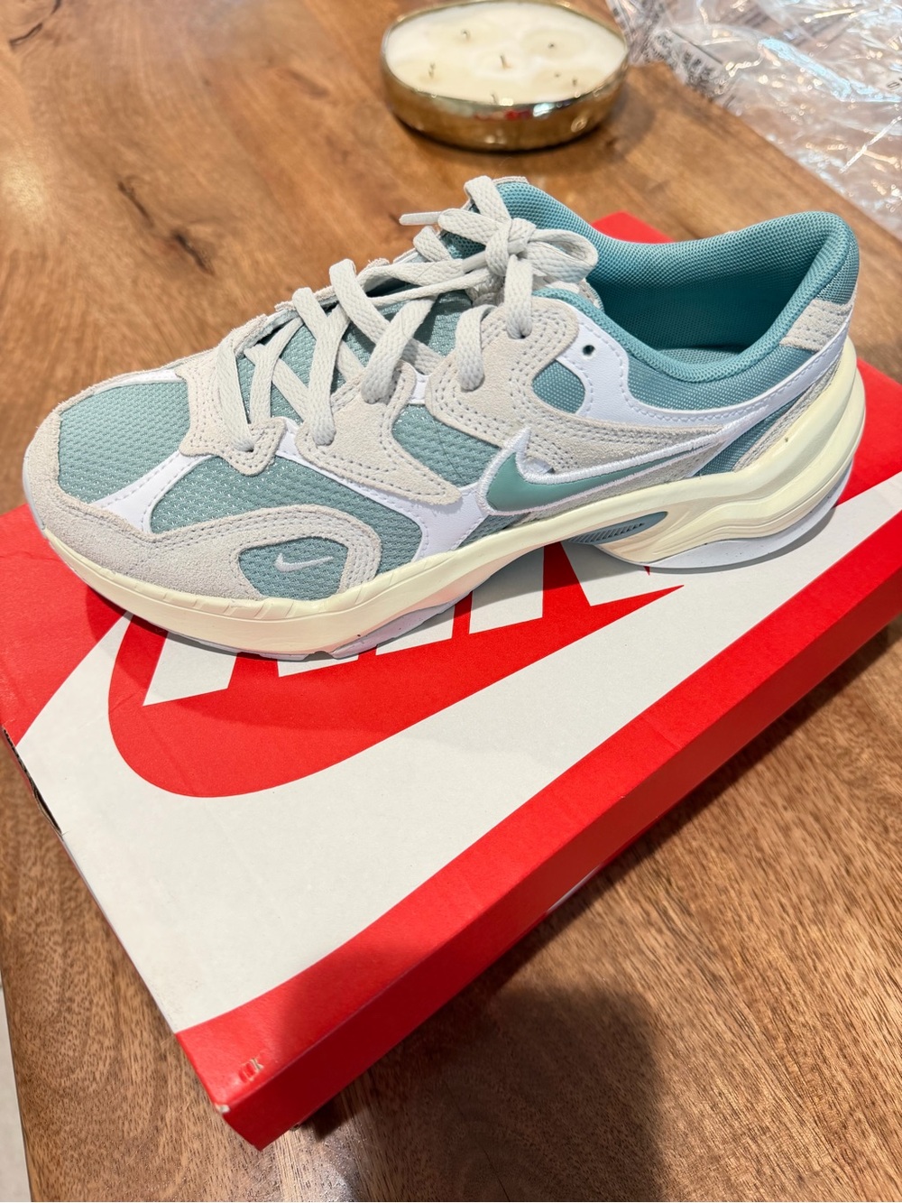 Nike Women’s Seafoam & White Retro-Style Sneakers